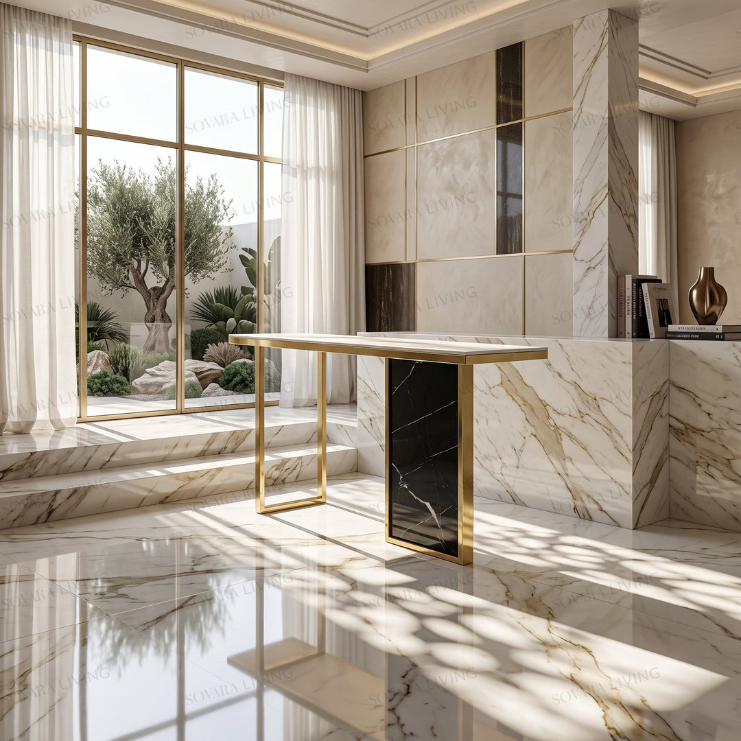 Veloria Ceramic Console Table