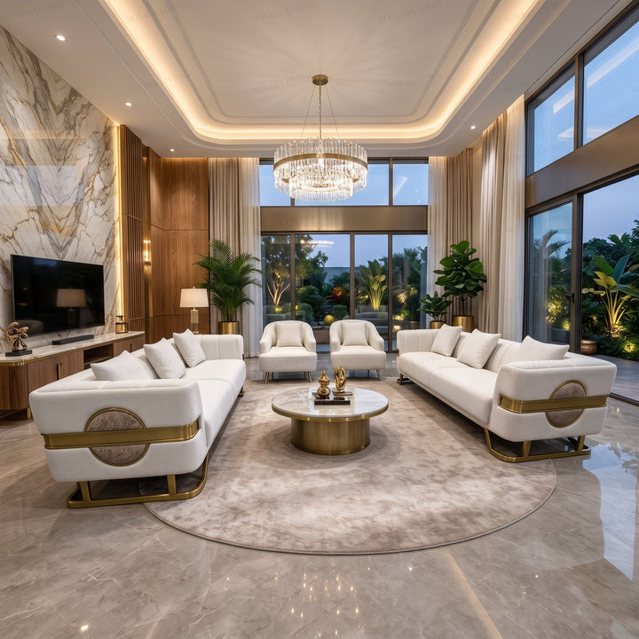 Lumina Sofa Set | Beige &amp; Dark Grey