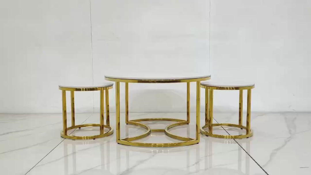 Celora 3-Piece Round Coffee Table Set