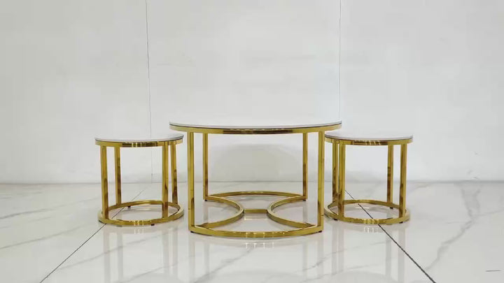 Celora 3-Piece Round Coffee Table Set